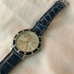Blue alligator skin watch